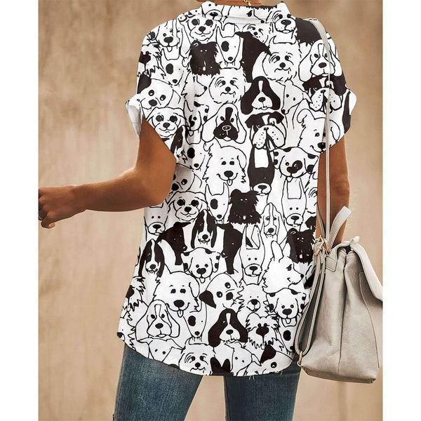 Puppy Women Button Up Shirt