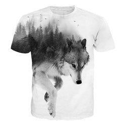 Forest Snow Wolf Funny T Shirt