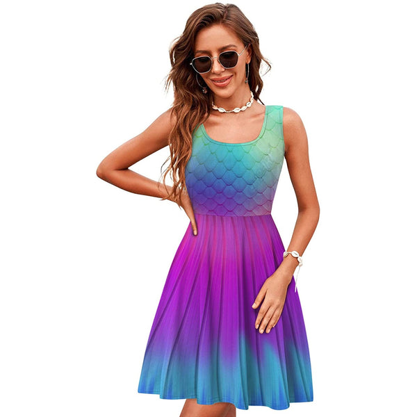 Purple Mermaid Funny Dress for Women