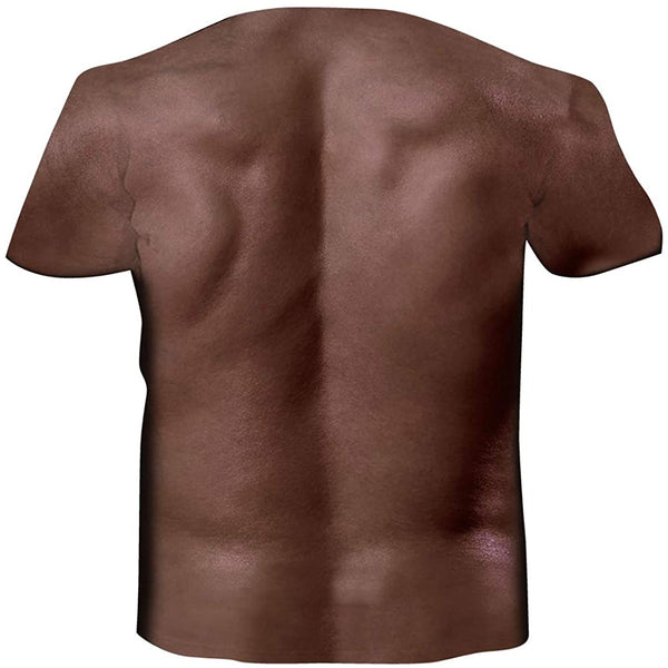 Black Bare Muscle Funny T Shirt