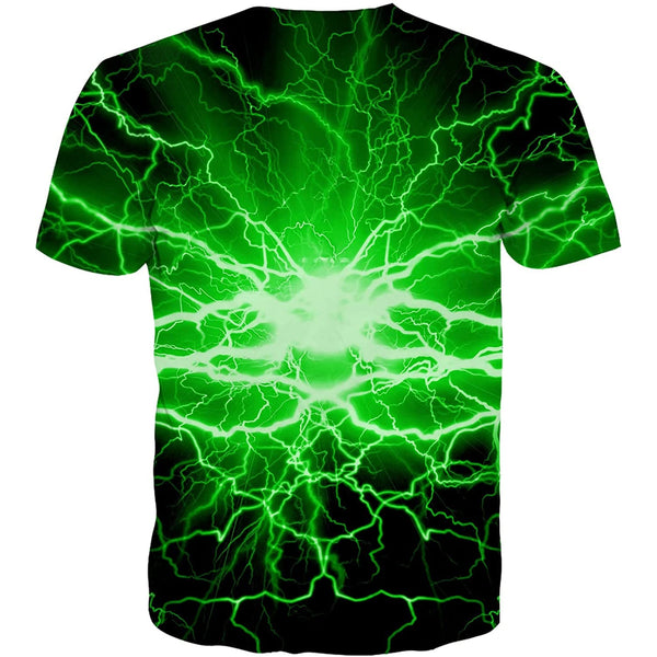 Green Lightning Funny T Shirt