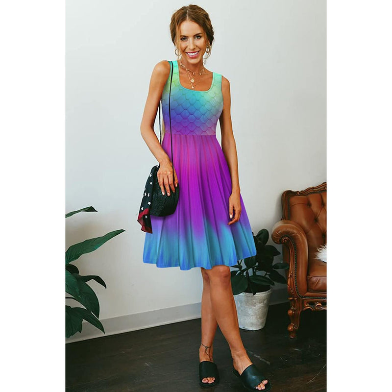 Purple Mermaid Funny Dress for Women