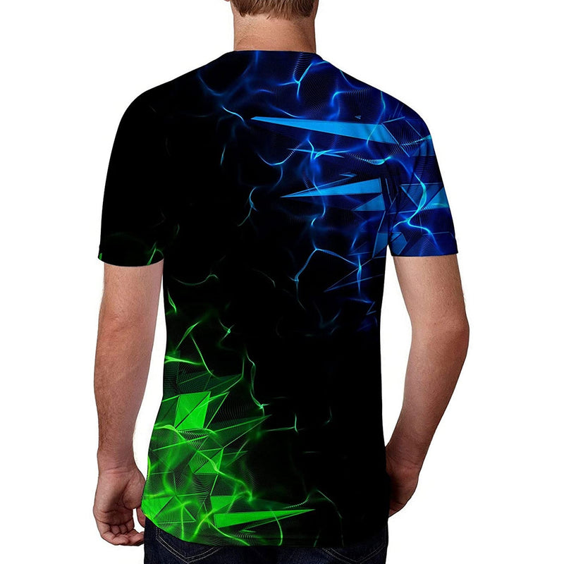 Blue & Green Geometry Funny T Shirt