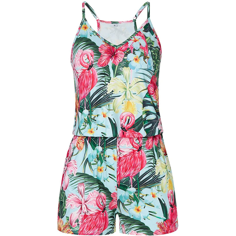 Tropical Flamingo Funny Romper for Women