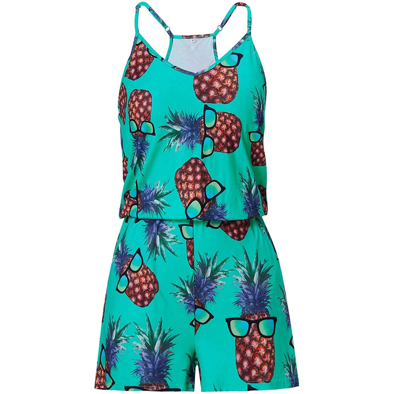 Green Sunglasses Funny Romper for Women