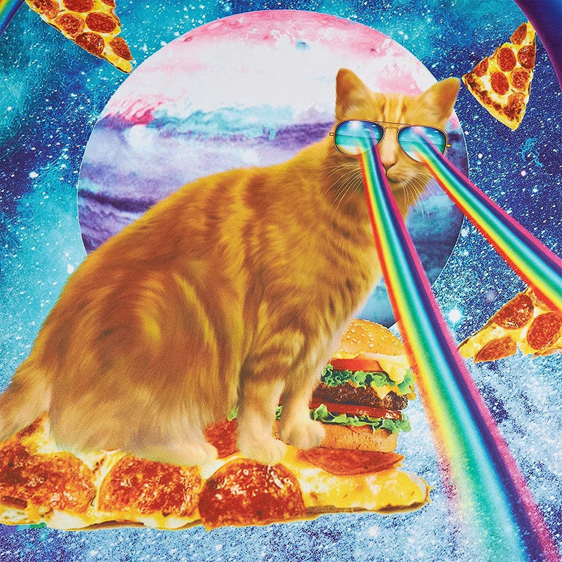 Galaxy Rainbow Pizza Cat Funny T Shirt