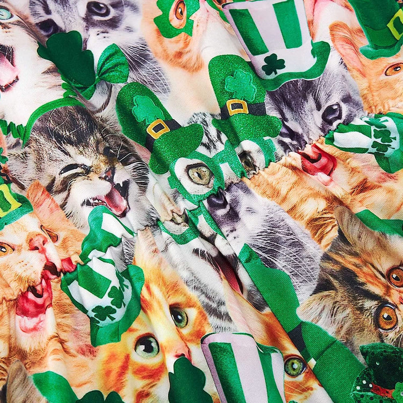 St Patrick's Day Cat Romper for Women